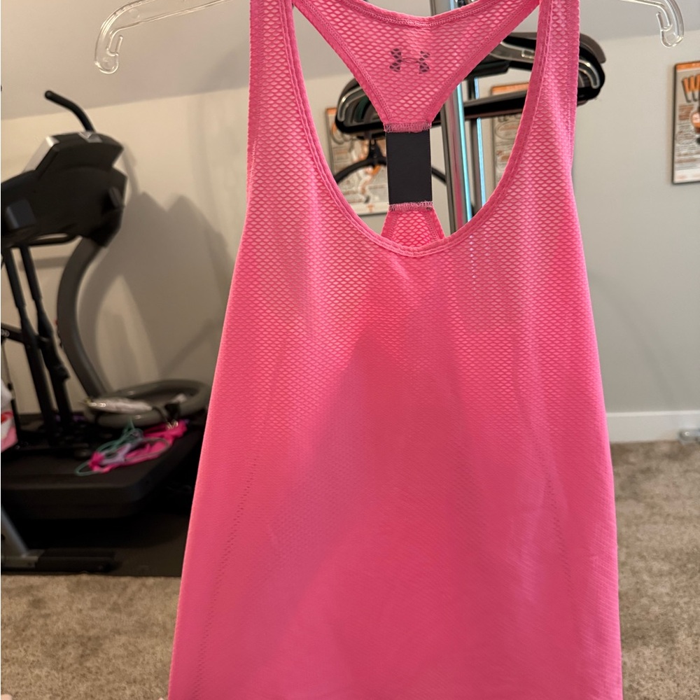 Under Armour Pink Sleeveless Racerback Tank Top